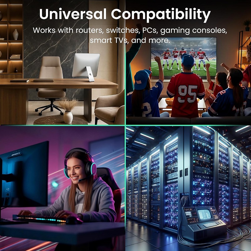 Cáp mạng đúc sẵn Cat6 dài 0.2m chính hãng UNILINK màu vàng cao cấp UNI-30021